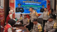 Pemeriksaan kesehatan ini dilaksanakan di gedung Rupatama Mapolres Kediri Kota, pada Senin (4/11)